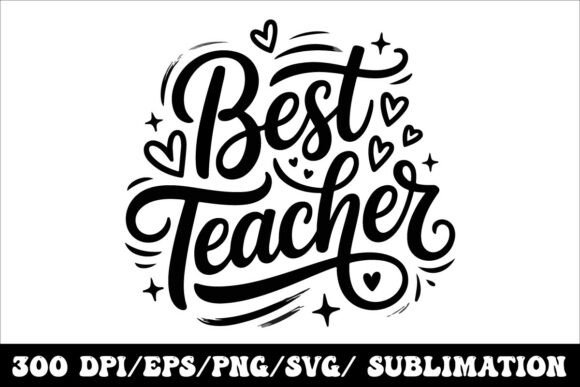 Best Teacher Typography Design