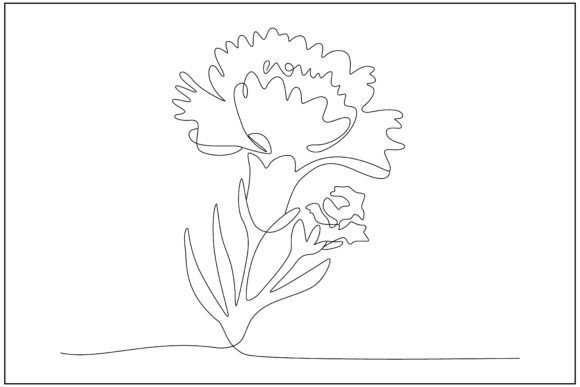 Carnation Flower Line Art Review