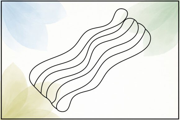 Crispy Bacon Stick Line Art