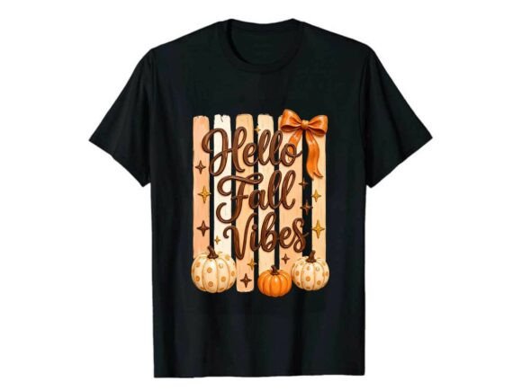 Hello Fall Vibes Pumpkin T-Shirt