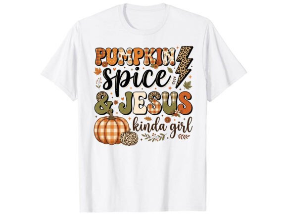 Pumpkin Spice Jesus Girl Fall T-Shirt