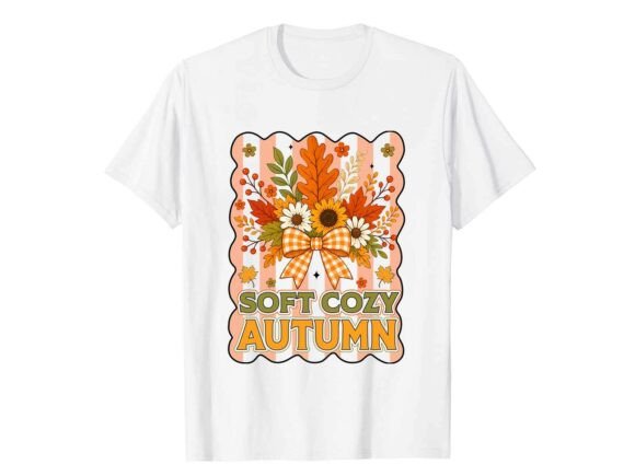 Soft Cozy Autumn Vibes Fall T-Shirt