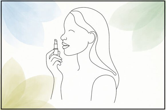 Woman Makeup Lipstick Illustration